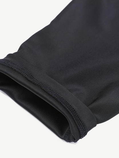 Blue Neoprene Sauna Tummy Control Leggings